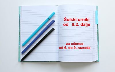 Nov šolski urnik za učence od 6. do 9.r od 9.2.2022 dalje